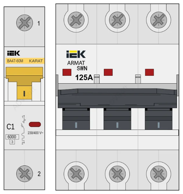 Автоматические выключатели AC/DC и рубильники