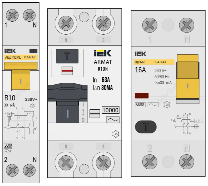 УЗО и дифференциальные автоматы